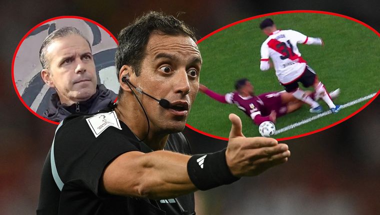 Rapallini no cobró penal para River por la mano de Luciatti y Penel reafirmó la decisión desde el VAR. Foto: Captura video y archivo
