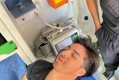 Leonardo Sosa fue atendido tras ser rescatado de un incendio en calle Borges de Vicente López. Foto: Unidad Funcional de Instrucción Vicente López Oeste.