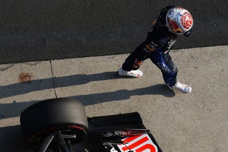 El neerlandés se mostró muy molesto tras una carrera complicada. El neerlandés se mostró muy molesto tras una carrera complicada.