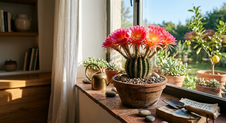 El cactus puede florecer. Fuente: IA Gemini.