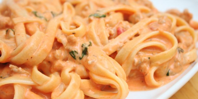 Pasta con salsa rosa Foto: cookpad