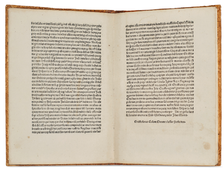 La carta lleva la firma de Cristóbal Colón y representa la edición más antigua que se puede obtener de esa misiva. Foto: Christies