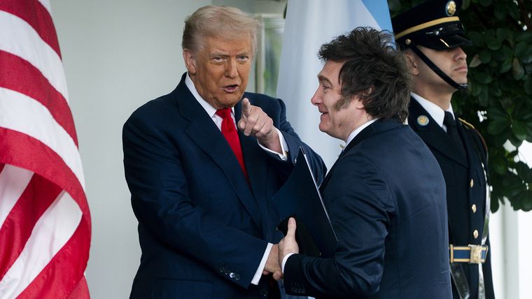 Javier Milei en su cumbre con Donald Trump en la Casa Blanca esta semana.
