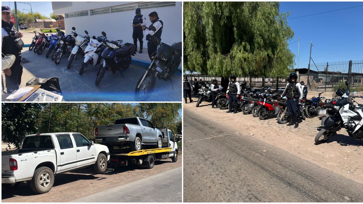 Operativo vehicular de alto impacto en el Gran Mendoza: secuestraron motos, autos y labraron más de 100 multas