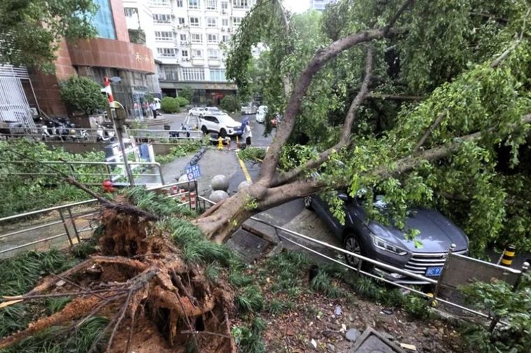 El centro de China, tras las lluvias, se vio muy afectado por el tifón. Foto Efe El centro de China, tras las lluvias, se vio muy afectado por el tifón. Foto Efe