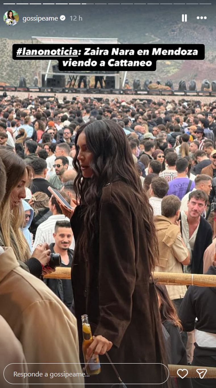 Zaira Nara en Mendoza. 