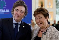 Kristalina Georgieva junto a Javier Milei