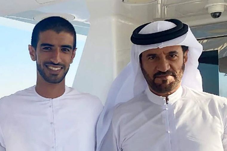 Mohammed Ahmed ben Sulayem con su padre, Mohammed Ahmed ben Sulayem.