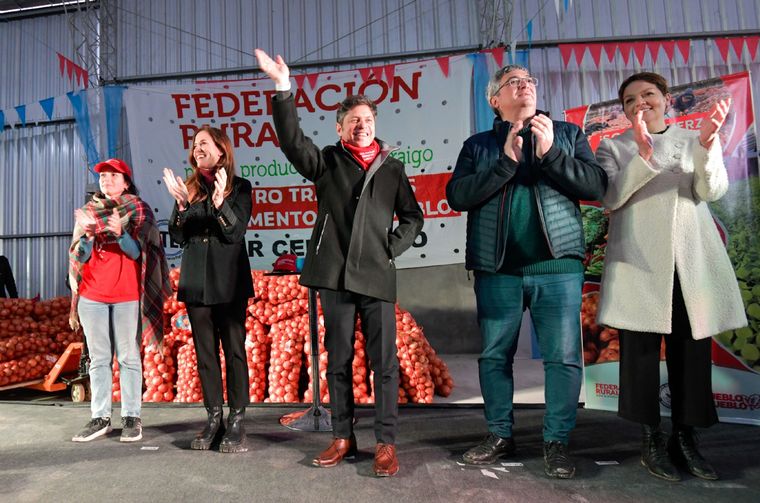 Axel Kicillof El gobernador participó de la inauguración de una planta empaquetadora de cebollas en la región Foto: Noticias Argentinas