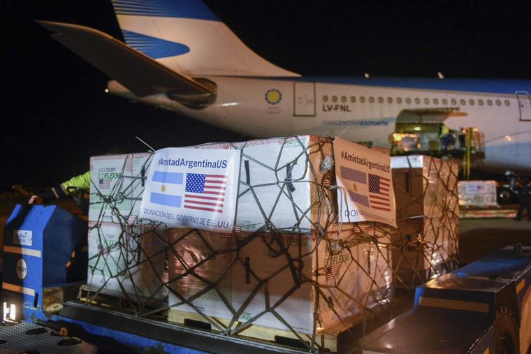 Las dosis de Moderna fueron donados por Estados Unidos. Foto: Telam