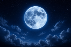 El 31 de mayo se producirá la Luna azul. (Imagen generada con IA).