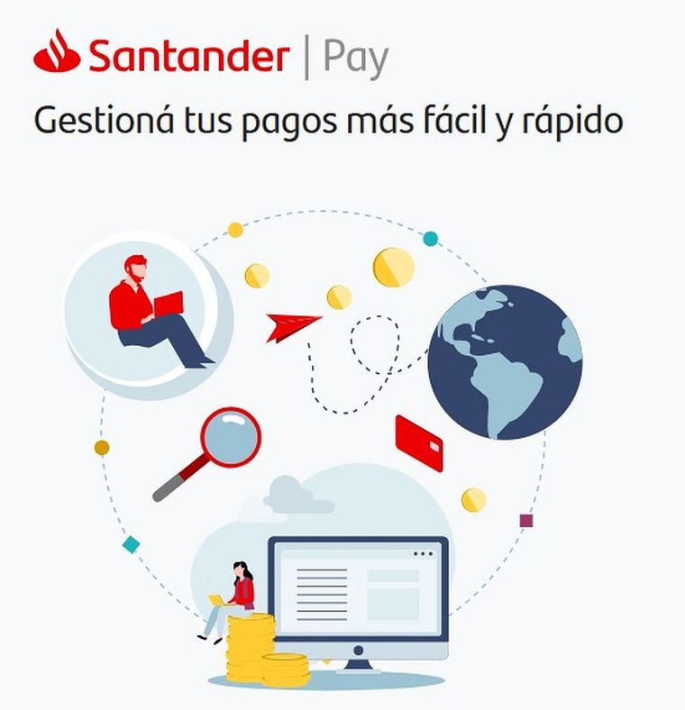 Santander lanza Santander Pay, una tecnología que busca facilitar la operatoria de las empresas. 