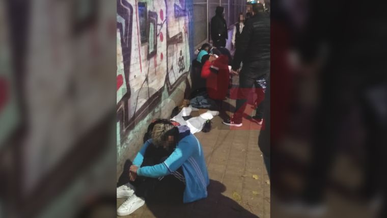 Los delincuentes juveniles detenidos a metros del Parque Central. 