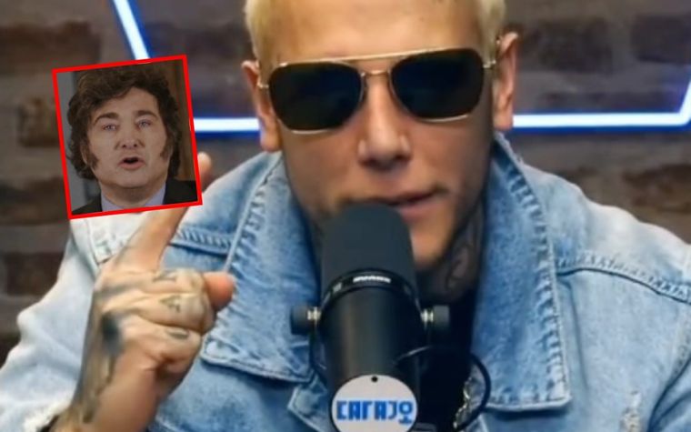 Alex Caniggia se quejó ante Milei por lo que tuuvo que pagar. Foto: Instagram Alex Caniggia / Javier Milei