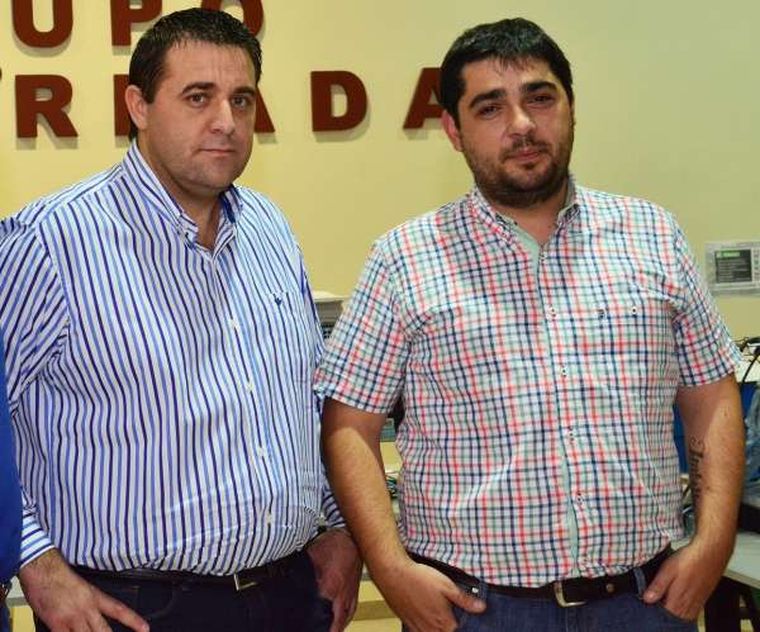 Pablo Toviggino y Juan Pablo Beacon, uno de los dueños de la bodega La Vigilia a través de la empresa Maroma SA. Ambos son de máxima confianza y conducen la AFA.