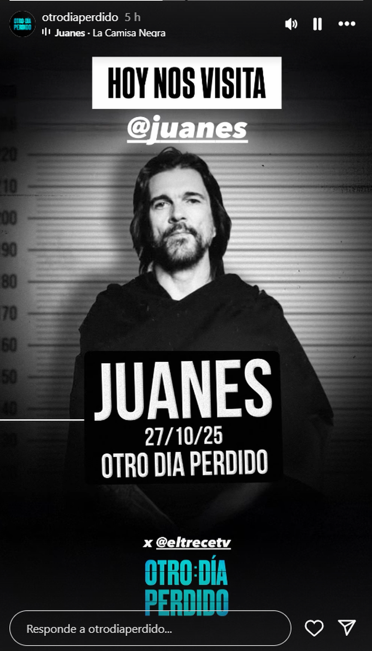 Mario Pergolini tendrá como invitado a Juanes en El Trece. Foto: captura de pantalla Instagram/ @otrodiaperdido. Mario Pergolini tendrá como invitado a Juanes en El Trece. Foto: captura de pantalla Instagram/ @otrodiaperdido.