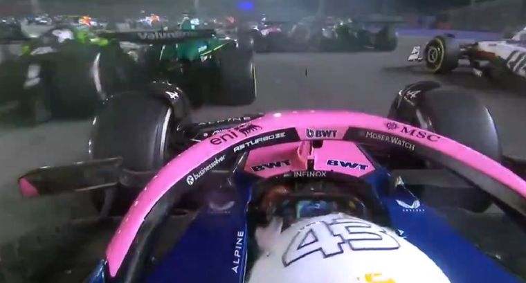 Franco Colapinto vio el incidente entre Bortoleto y Stroll en primera persona.