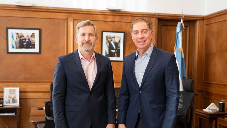 Diego Santilli recibió al gobernador Rogelio Frigerio