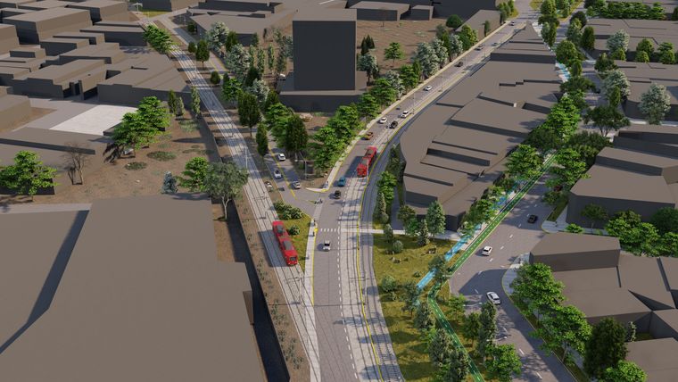 Así se espera que quede la obra de calle Beltrán luego de las modificaciones. Así se espera que quede la obra de calle Beltrán luego de las modificaciones.