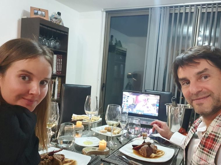 Gustavo Stroppiana cenó junto a su hija Paula.