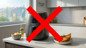 Se jubila la freidora de aire. Fuente. IA Gemini. Se jubila la freidora de aire. Fuente. IA Gemini.