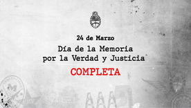El Gobierno prepara un nuevo documental de memoria completa para el 24 de marzo. El Gobierno prepara un nuevo documental de memoria completa para el 24 de marzo.