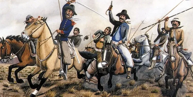 La palabra proviene de los criollos que luchaban en la primera fila con boleadoras, y con el tiempo mutó hasta convertirse en sinónimo de ingenuidad o torpeza. La palabra proviene de los criollos que luchaban en la primera fila con boleadoras, y con el tiempo mutó hasta convertirse en sinónimo de ingenuidad o torpeza.