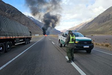 MDZol | El tránsito está cortado en la zona. Foto: Ministerio de Seguridad