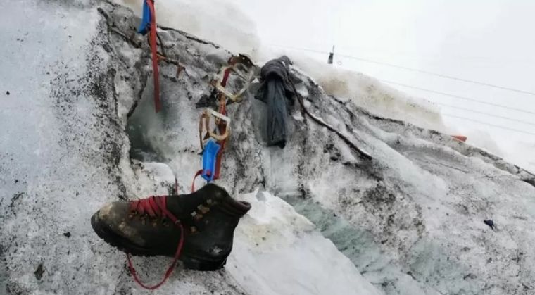 Los restos se hallaron en el glaciar de Theodul Foto: Policía de Suiza