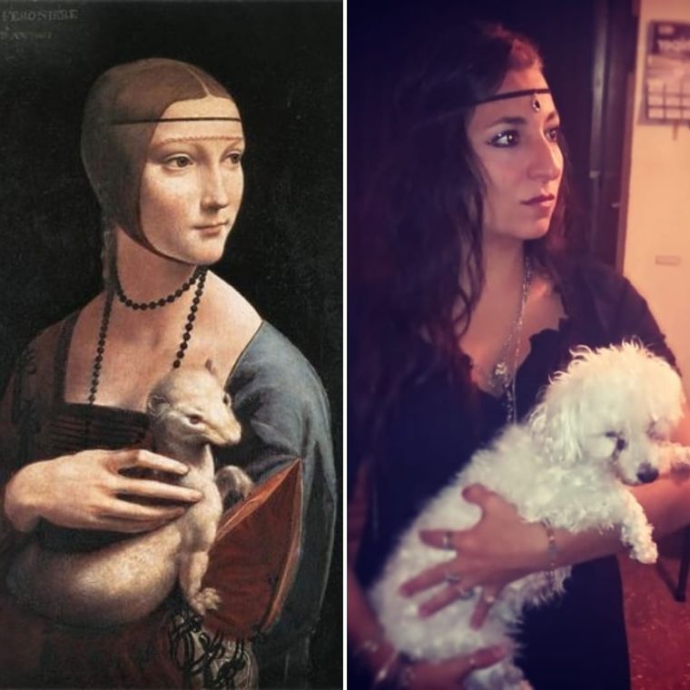 La dama del armiño (caniche). Leonardo da Vinci. Foto: Gentileza