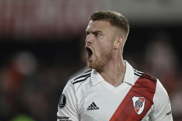 Beltrán, otra vez el hombre gol para River que venció a Fluminense Foto: EFE