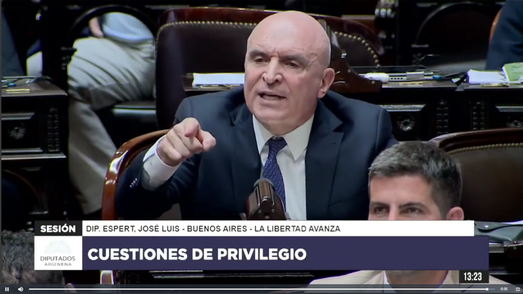 El diputado nacional José Luis Espert. Foto: Captura de video