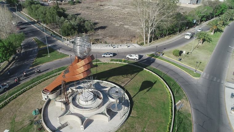 Rotonda de la copa desde el aire Foto: Gentileza Municipalidad de San Rafael