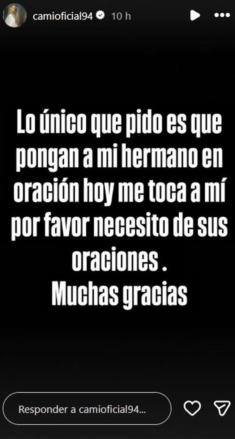 La palabra de Camilota en IG. La palabra de Camilota en IG.