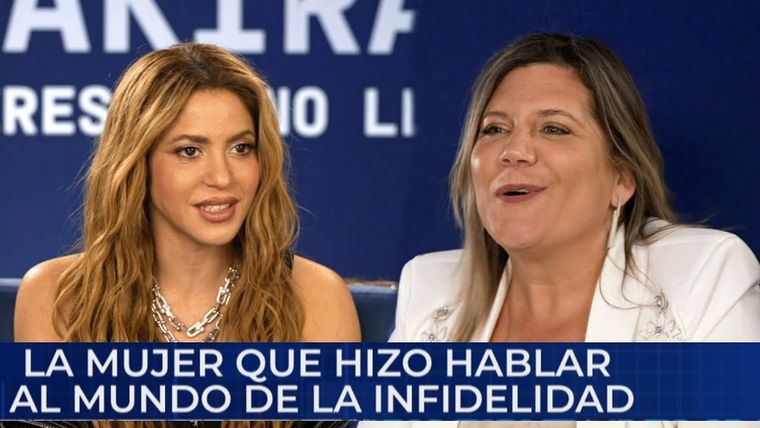 Dominique Metzger entrevistó a Shakira para Telenoche Foto: Captura de video El Trece
