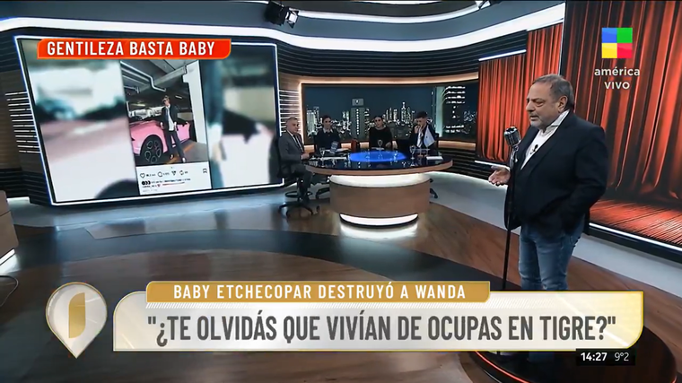 El conductor no tuvo filtros y destrozó a Wanda Nara. Foto: captura de video/ América TV. El conductor no tuvo filtros y destrozó a Wanda Nara. Foto: captura de video/ América TV.