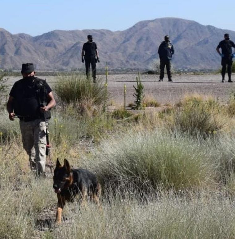 Búsqueda Ayer, los agentes encontraron materia orgánica. Pero el hallazgo de hoy podría ser todavía más importante. Foto: PF.