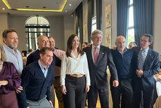 La vicepresidenta Victoria Villarruel en el almuerzo en La Rural Foto: MDZ