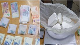 El dinero y la droga secuestrados durante el operativo en Guaymallén. El dinero y la droga secuestrados durante el operativo en Guaymallén.