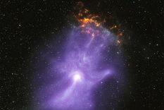 Para tomar la fotografía se necesitaron 17 días Foto: Rayos X: NASA/CXC/Stanford Univ./R. Romani et al. (Chandra); NASA/MSFC (IXPE); Infrarrojos: NASA/JPL-Caltech/DECaPS; Procesamiento de imágenes: NASA/CXC/SAO/J. Schmidt)