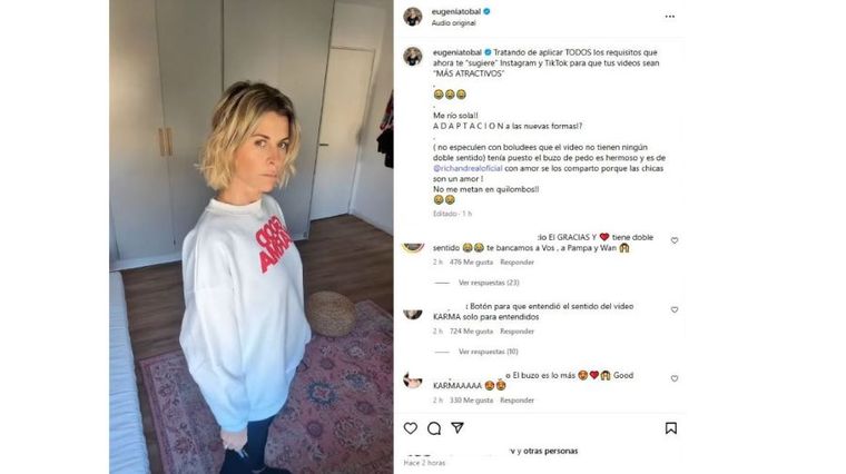 La actriz tuvo que salir a aclarar que la frase de su buzo no era más que una casualidad, no un ataque contra la China Suárez. La actriz tuvo que salir a aclarar que la frase de su buzo no era más que una casualidad, no un ataque contra la China Suárez.