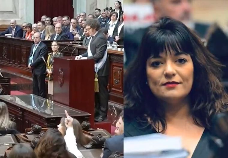 Una diputada kirchnerista le hizo fuck you a Javier Milei durante su discurso en el Congreso
