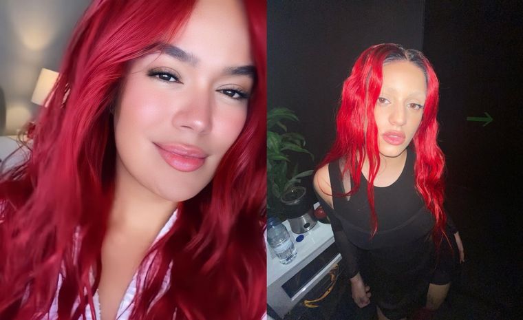 Karol G y Rosalía tienen el mismo color de pelo.