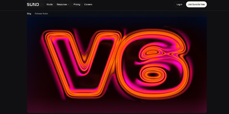 El nuevo modelo fue desarrollado con participación de socios de la industria musical. Link a la aplicación: https://about.suno.com/blog/introducing-v6 El nuevo modelo fue desarrollado con participación de socios de la industria musical. Link a la aplicación: https://about.suno.com/blog/introducing-v6