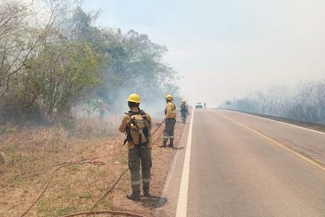 Siete incendios forestales permanecen activos en distintos puntos del Ramal de Jujuy.