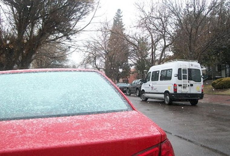 Así nieva en Tunuyán. Foto: Municipalidad de Tunuyán