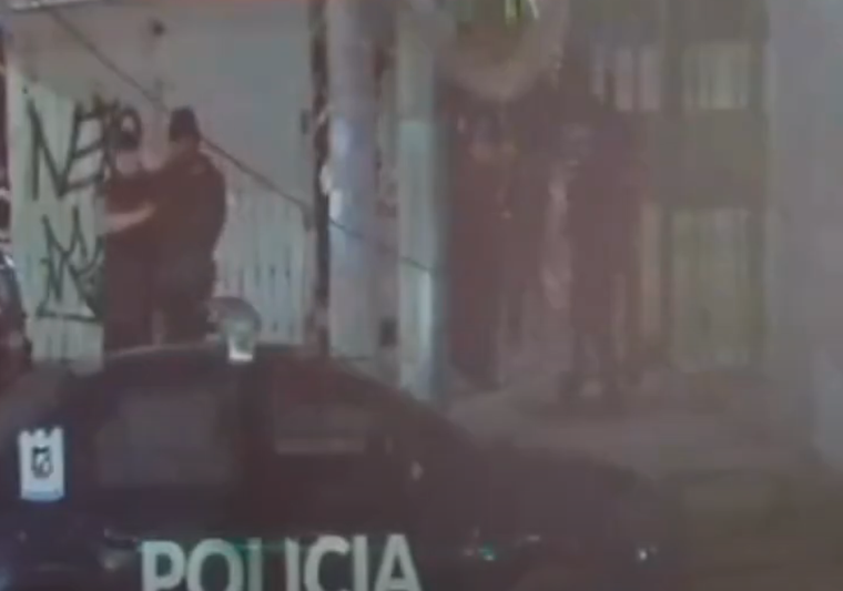 Una detención captada por la videovigilancia.