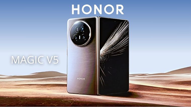 El Honor Magic V5 se posiciona como uno de los teléfonos plegables más finos del mundo con tecnología 5G. El Honor Magic V5 se posiciona como uno de los teléfonos plegables más finos del mundo con tecnología 5G.