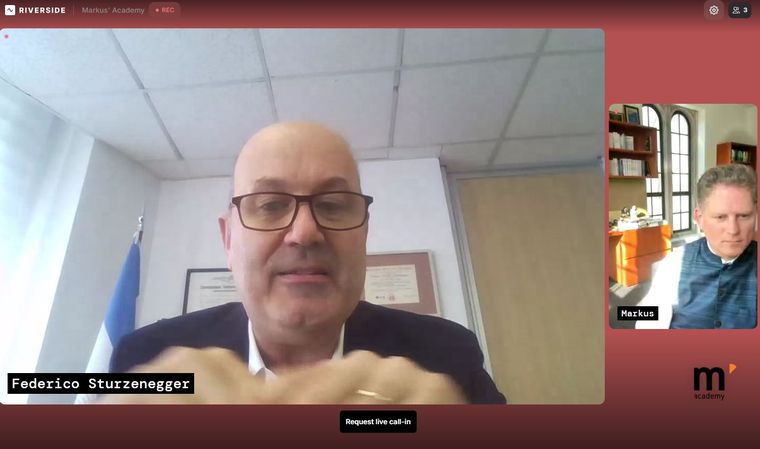 Federico Sturzenegger disertó en un seminario de la prestigiosa Universidad de Princeton, donde hizo gala del programa económico ejecutado por la administración libertario. Foto: Captura de pantalla