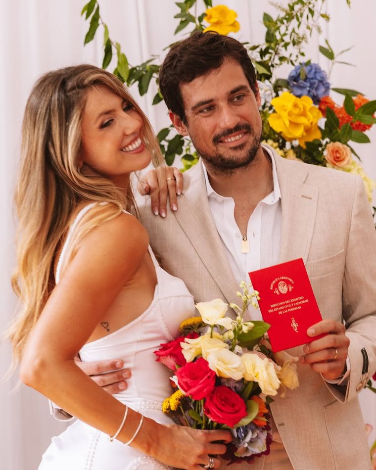 Stephanie Demner y Guido Pella. Foto: Instagram @stephaniedemner.